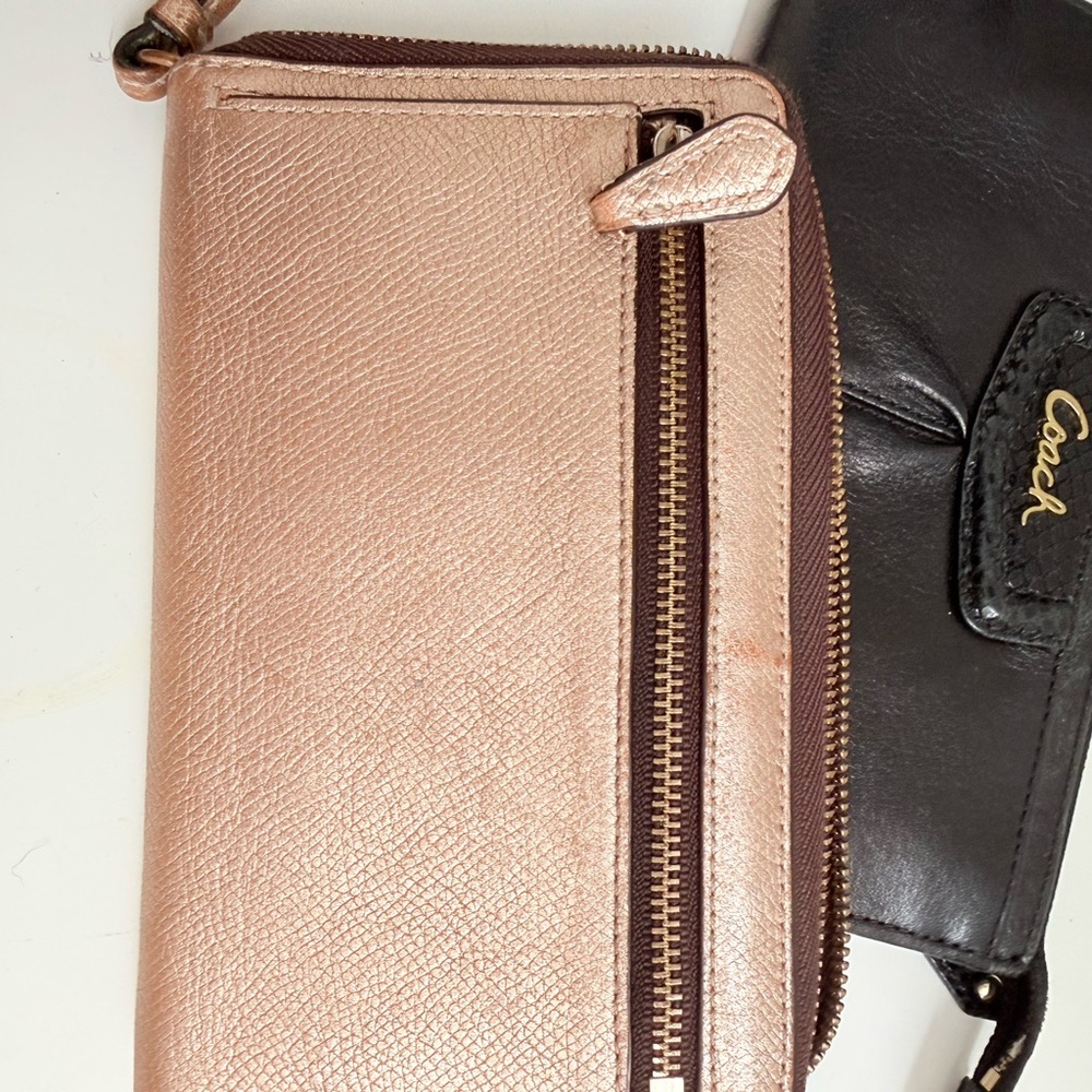 Coach Black and Metallic Women's Wallet Duo - Picture 3 of 8